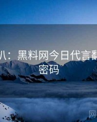 独家深扒：黑料网今日代言翻车流量密码
