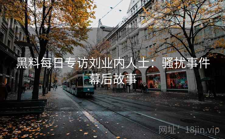 黑料每日专访刘业内人士：骚扰事件幕后故事