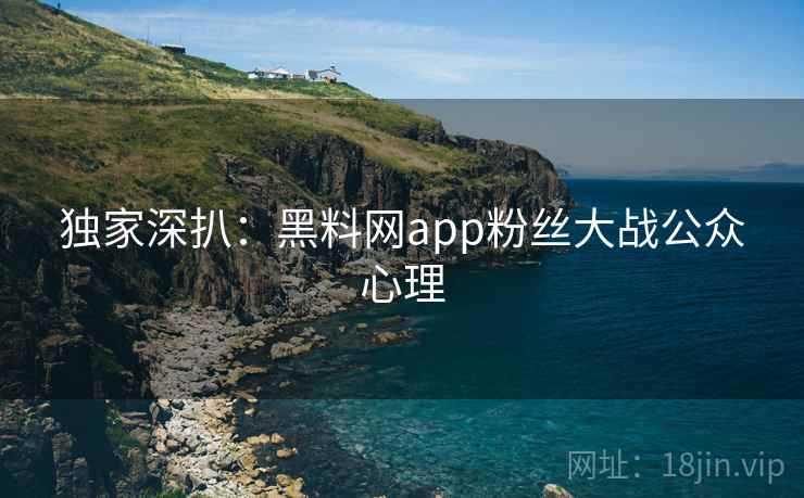 独家深扒：黑料网app粉丝大战公众心理